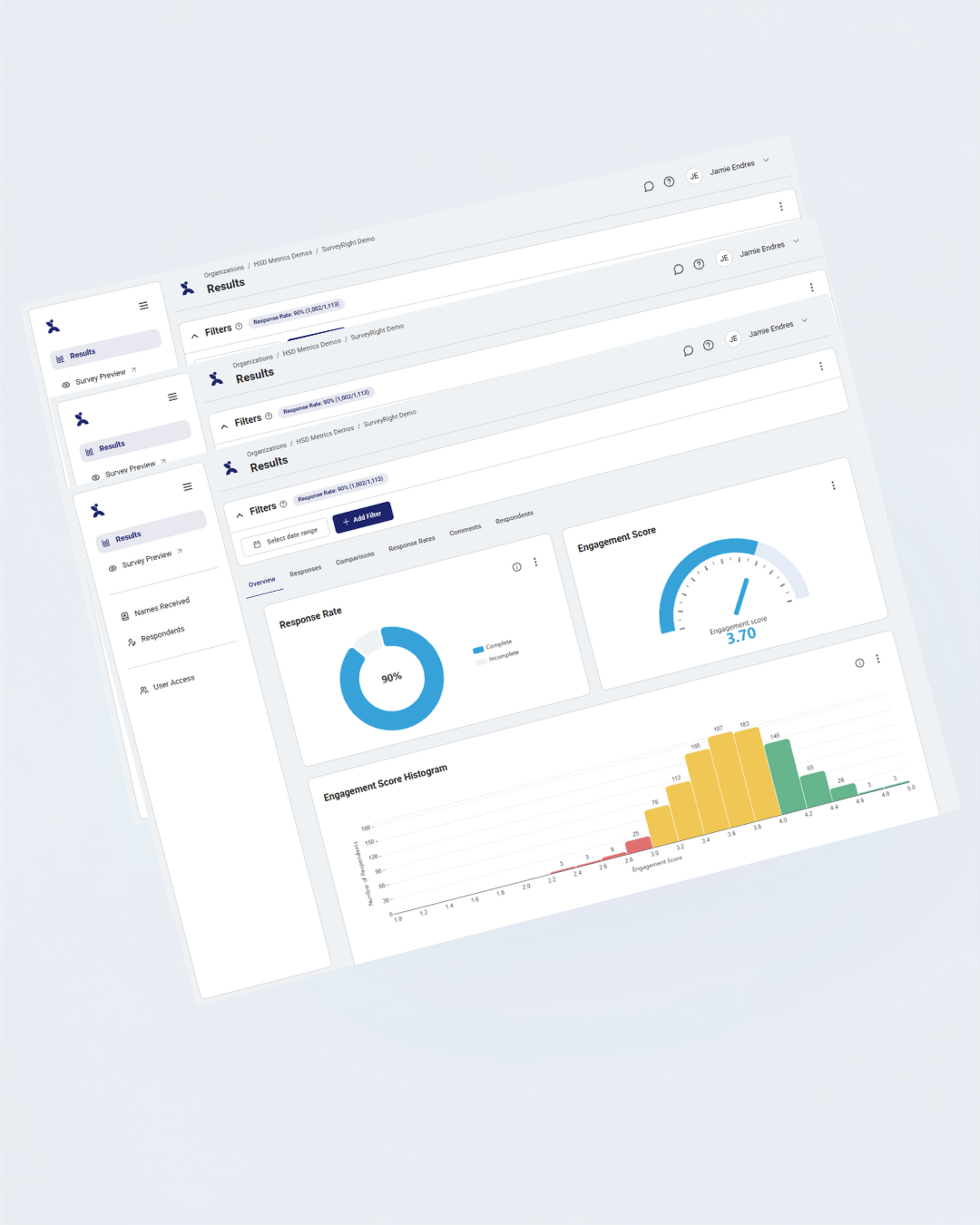 SurveyRight® engagement survey dashboard
